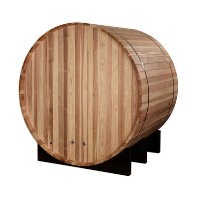 Golden Designs St. Moritz 2-4 Person Cedar Barrel Sauna & Harvia Traditional Electric Heater Kit | GDI-B002-01 Golden Designs
