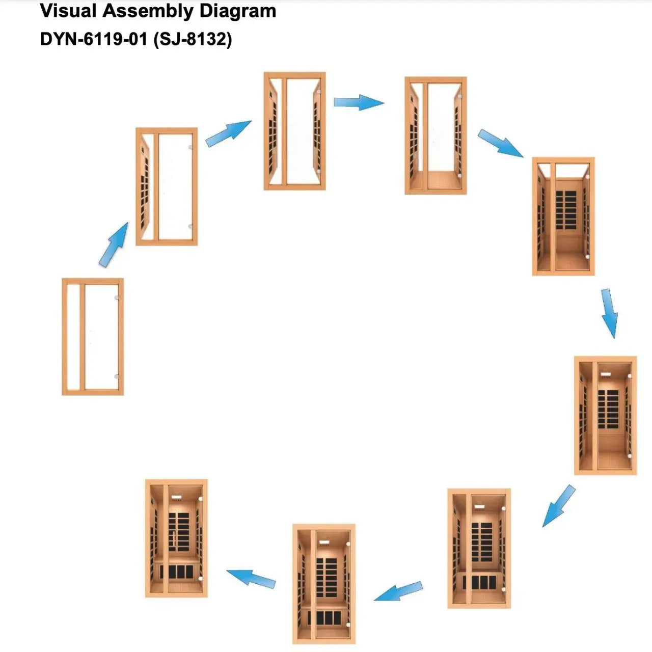 Dynamic Gracia Elite 1-2 Person Ultra Low EMF FAR Infrared Sauna Golden Designs