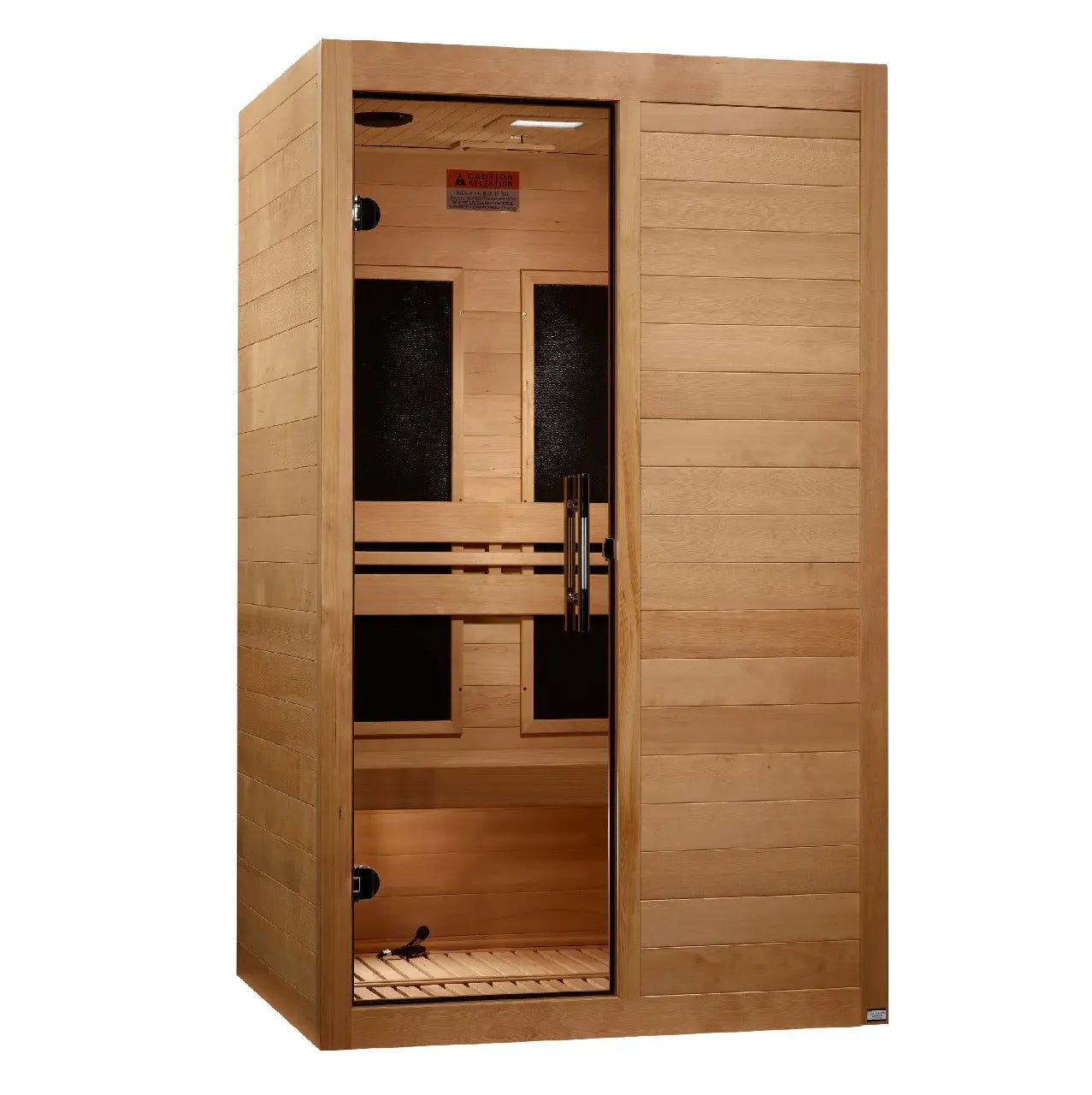 Golden Designs S-Line Maxxus Low EMF FAR Infrared Sauna Canadian Hemlock | MX-S206-01 Golden Designs