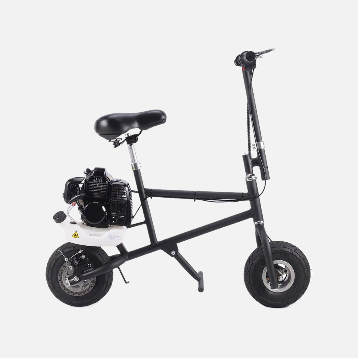 Mototec 49cc gas powered mini bike black, 49cc 2-stroke air cooled motor with steel frame and padded seat