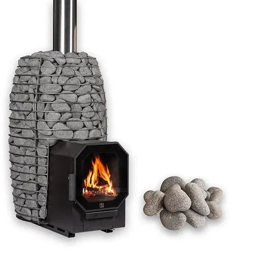 HUUM HIVE Flow LS Wood-Burning Sauna Stove Package With Firebox Extension, 9.8kW HUUM