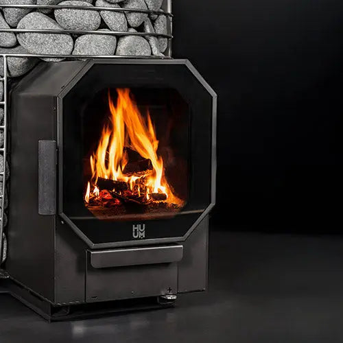 HUUM HIVE Flow Mini LS Wood-Burning Sauna Stove With Firebox Extension, 8.5kW HUUM