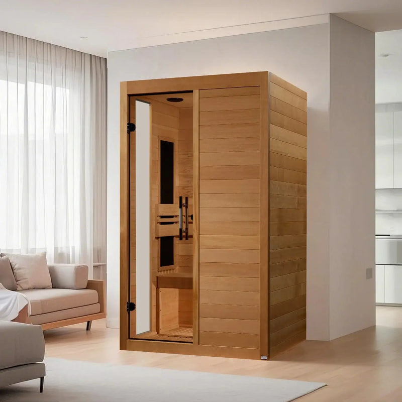 Dynamic Lucca Elite 2 Person Ultra Low EMF FAR Infrared Sauna DYN-6215-05 Elite Golden Designs