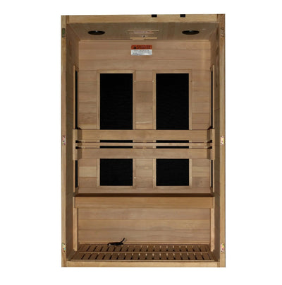 Dynamic Lucca Elite 2 Person Ultra Low EMF FAR Infrared Sauna DYN-6215-05 Elite Golden Designs